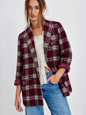 1950s Plaid Wool Smoking Jacket Robe